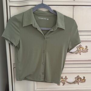 Abercrombie & Fitch Olive Button-Down Shirt